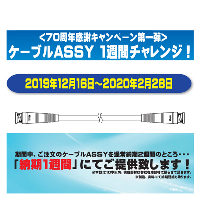 70周年記念キャンペーン第1弾