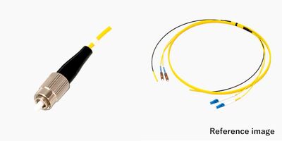 平型(V溝付) 2芯 FCコネクタ付き光ファイバーケーブル
