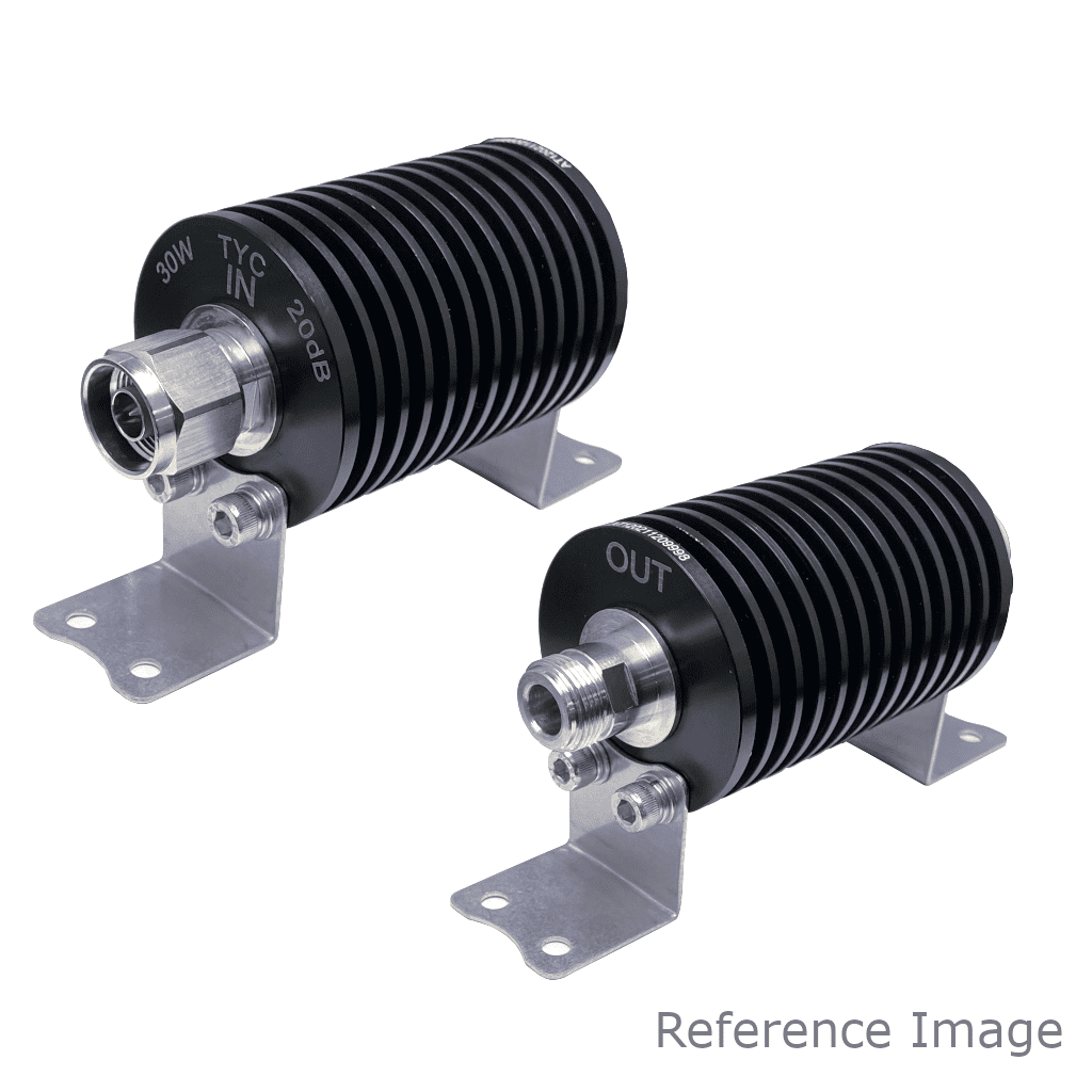 Fixed Attenuators for N Connectors 50 Ω 30 W (3/6/10/20/30dB)