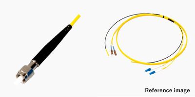 平型(V溝付) 2芯 SMA905コネクタ付き光ファイバーケーブル