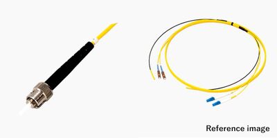 平型(V溝付) 2芯 STコネクタ付き光ファイバーケーブル