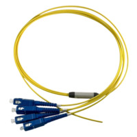4心 SM シングルモード 片端SC　光ファイバーケーブル